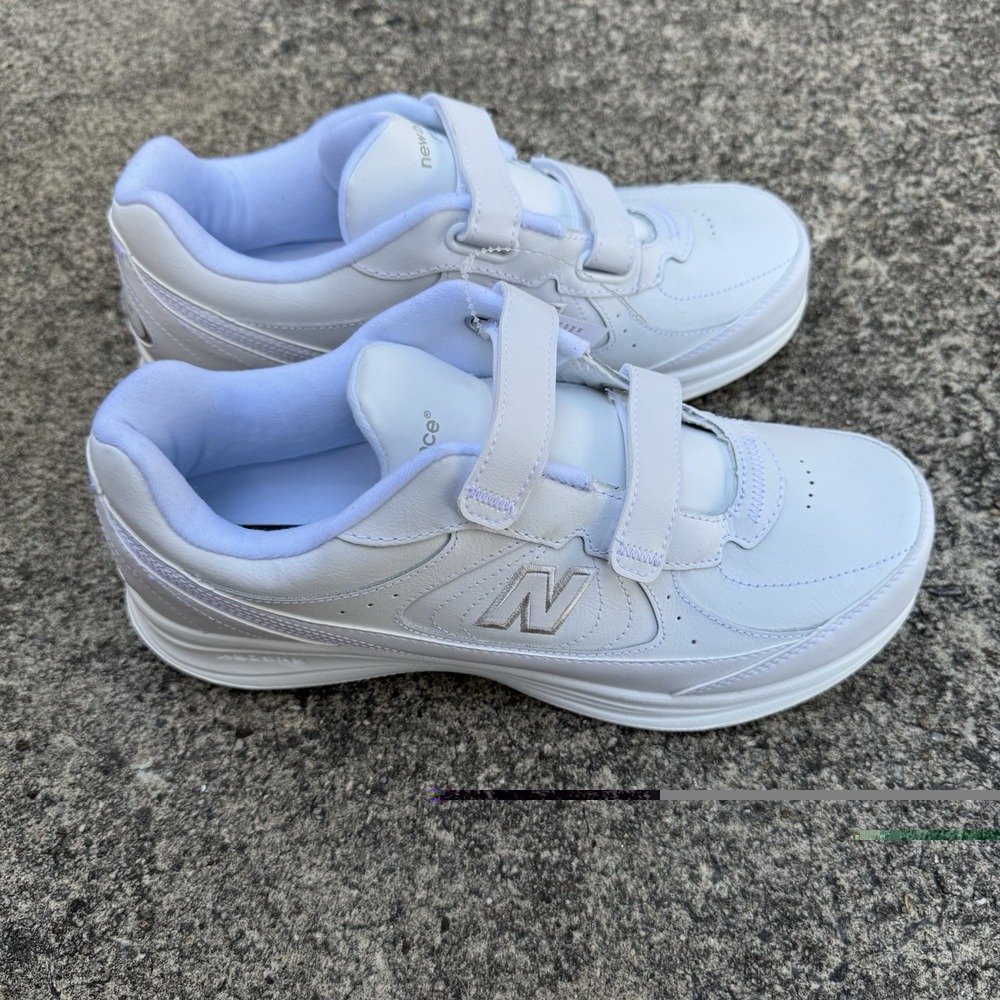 New Balance 577 MW577VW Mens 10.5 Wide 4E White Leather Walking Comfort Shoe NWT - Picture 4 of 12